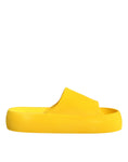 Load image into Gallery viewer, Dolce & Gabbana Yellow Rubber Slides Sandals Beachwear Shoes
