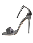 Load image into Gallery viewer, Dolce & Gabbana Silver KEIRA Heels Ankle Strap Sandals Shoes
