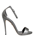 Load image into Gallery viewer, Dolce & Gabbana Silver KEIRA Heels Ankle Strap Sandals Shoes
