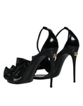 Load image into Gallery viewer, Dolce & Gabbana Black Leather Ankle Strap Heel Sandals Shoes
