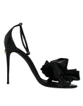 Load image into Gallery viewer, Dolce & Gabbana Black Leather Ankle Strap Heel Sandals Shoes
