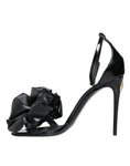 Load image into Gallery viewer, Dolce & Gabbana Black Leather Ankle Strap Heel Sandals Shoes
