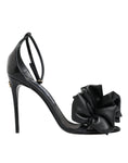 Load image into Gallery viewer, Dolce & Gabbana Black Leather Ankle Strap Heel Sandals Shoes
