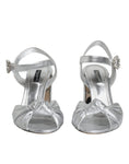 Load image into Gallery viewer, Dolce & Gabbana Silver Mirror Heels KEIRA Sandals Shoes
