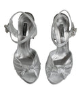 Load image into Gallery viewer, Dolce & Gabbana Silver Mirror Heels KEIRA Sandals Shoes
