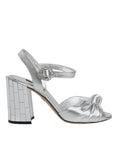 Load image into Gallery viewer, Dolce & Gabbana Silver Mirror Heels KEIRA Sandals Shoes
