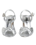 Load image into Gallery viewer, Dolce & Gabbana Silver Mirror Heels KEIRA Sandals Shoes
