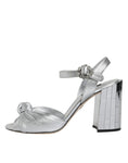 Load image into Gallery viewer, Dolce & Gabbana Silver Mirror Heels KEIRA Sandals Shoes
