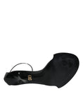 Load image into Gallery viewer, Dolce & Gabbana Black Keira Leather Faux Pearl Sandals Heels Shoes
