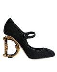 Resmi galeri görüntüleyiciye yükleyin, Dolce & Gabbana Black Suede Mary Jane Heel Sandals Shoes
