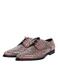 Bild in Galerie-Betrachter laden, Dolce & Gabbana Brown Strass Embellished Derby Dress Shoes
