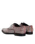 Bild in Galerie-Betrachter laden, Dolce & Gabbana Brown Strass Embellished Derby Dress Shoes
