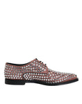 Bild in Galerie-Betrachter laden, Dolce & Gabbana Brown Strass Embellished Derby Dress Shoes
