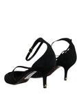 Bild in Galerie-Betrachter laden, Dolce & Gabbana Black Suede Ankle Strap Heels Pumps Shoes
