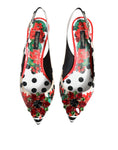 Load image into Gallery viewer, Dolce & Gabbana Multicolor Crystal Heels Slingback Shoes
