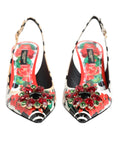 Bild in Galerie-Betrachter laden, Dolce & Gabbana Multicolor Crystal Heels Slingback Shoes
