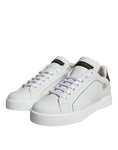 Bild in Galerie-Betrachter laden, Dolce & Gabbana White Leather Portofino Low Top Sneaker Shoes
