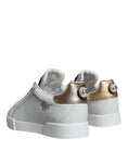 Bild in Galerie-Betrachter laden, Dolce & Gabbana White Leather Portofino Low Top Sneaker Shoes
