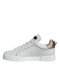 Bild in Galerie-Betrachter laden, Dolce & Gabbana White Leather Portofino Low Top Sneaker Shoes
