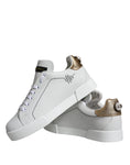 Bild in Galerie-Betrachter laden, Dolce & Gabbana White Leather Portofino Low Top Sneaker Shoes
