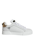 Bild in Galerie-Betrachter laden, Dolce & Gabbana White Leather Portofino Low Top Sneaker Shoes
