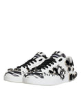 Bild in Galerie-Betrachter laden, Dolce & Gabbana White Crystal Portofino Low Top Sneaker Shoes
