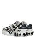 Bild in Galerie-Betrachter laden, Dolce & Gabbana White Crystal Portofino Low Top Sneaker Shoes
