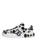 Bild in Galerie-Betrachter laden, Dolce & Gabbana White Crystal Portofino Low Top Sneaker Shoes
