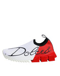 Bild in Galerie-Betrachter laden, Dolce & Gabbana White Red Low Top Sorrento Men Sneakers Shoes
