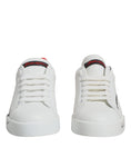 Bild in Galerie-Betrachter laden, Dolce & Gabbana White Red Portofino Low Top Sneakers Shoes
