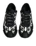 Bild in Galerie-Betrachter laden, Dolce & Gabbana Black Logo Lace Up Low Top NS1 Sneakers Shoes
