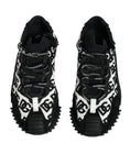 Bild in Galerie-Betrachter laden, Dolce & Gabbana Black Logo Lace Up Low Top NS1 Sneakers Shoes
