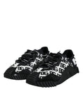 Bild in Galerie-Betrachter laden, Dolce & Gabbana Black Logo Lace Up Low Top NS1 Sneakers Shoes
