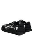 Bild in Galerie-Betrachter laden, Dolce & Gabbana Black Logo Lace Up Low Top NS1 Sneakers Shoes
