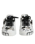 Load image into Gallery viewer, Dolce & Gabbana White Crystal Portofino Low Top Sneaker Shoes
