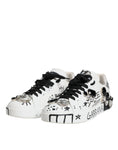 Load image into Gallery viewer, Dolce & Gabbana White Crystal Portofino Low Top Sneaker Shoes
