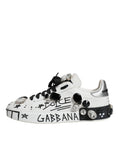 Load image into Gallery viewer, Dolce & Gabbana White Crystal Portofino Low Top Sneaker Shoes
