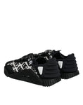 Bild in Galerie-Betrachter laden, Dolce & Gabbana Black Logo Lace Up Low Top NS1 Sneakers Shoes
