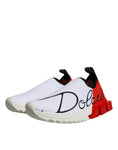 Bild in Galerie-Betrachter laden, Dolce & Gabbana White Red Low Top Sorrento Men Sneakers Shoes
