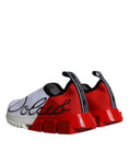 Bild in Galerie-Betrachter laden, Dolce & Gabbana White Red Low Top Sorrento Men Sneakers Shoes
