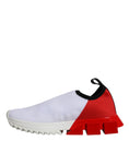 Bild in Galerie-Betrachter laden, Dolce & Gabbana White Red Low Top Sorrento Men Sneakers Shoes
