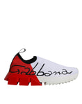 Bild in Galerie-Betrachter laden, Dolce & Gabbana White Red Low Top Sorrento Men Sneakers Shoes
