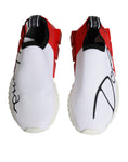 Bild in Galerie-Betrachter laden, Dolce & Gabbana White Red Low Top Sorrento Men Sneakers Shoes
