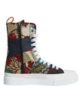 Bild in Galerie-Betrachter laden, Dolce & Gabbana Multicolor Patchwork Logo High Top Sneakers Shoes
