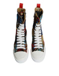 Bild in Galerie-Betrachter laden, Dolce & Gabbana Multicolor Patchwork Logo High Top Sneakers Shoes
