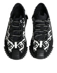 Bild in Galerie-Betrachter laden, Dolce & Gabbana Black Logo Lace Up Low Top NS1 Sneakers Shoes
