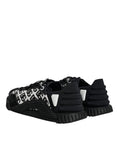 Bild in Galerie-Betrachter laden, Dolce & Gabbana Black Logo Lace Up Low Top NS1 Sneakers Shoes
