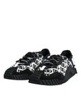 Bild in Galerie-Betrachter laden, Dolce & Gabbana Black Logo Lace Up Low Top NS1 Sneakers Shoes
