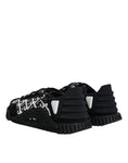 Bild in Galerie-Betrachter laden, Dolce & Gabbana Black Logo Lace Up Low Top NS1 Sneakers Shoes
