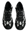 Bild in Galerie-Betrachter laden, Dolce & Gabbana Black Logo Lace Up Low Top NS1 Sneakers Shoes
